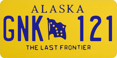AK license plate GNK121