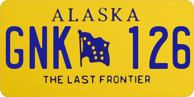 AK license plate GNK126
