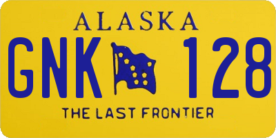 AK license plate GNK128