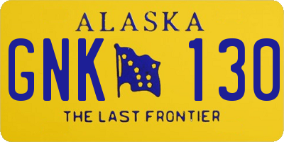 AK license plate GNK130