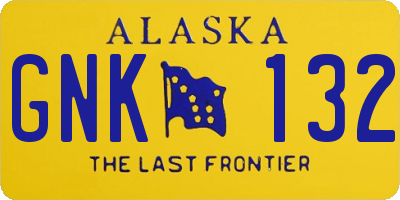 AK license plate GNK132