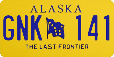 AK license plate GNK141