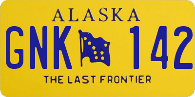 AK license plate GNK142