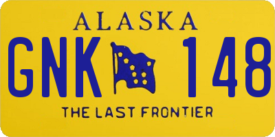 AK license plate GNK148