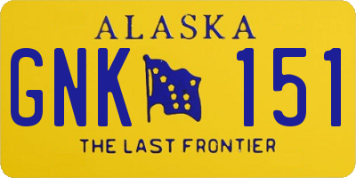 AK license plate GNK151