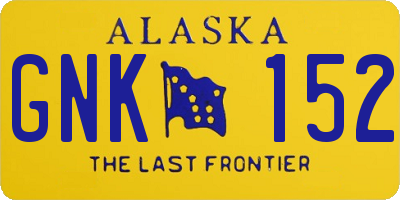 AK license plate GNK152
