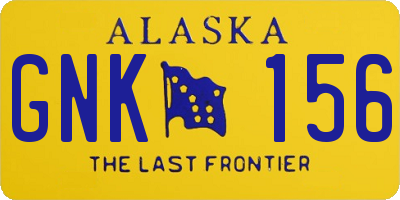 AK license plate GNK156