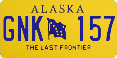 AK license plate GNK157