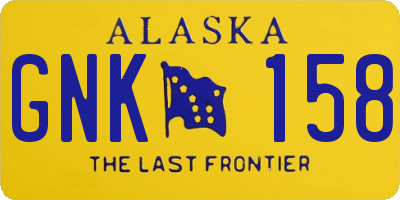 AK license plate GNK158