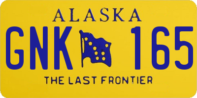 AK license plate GNK165