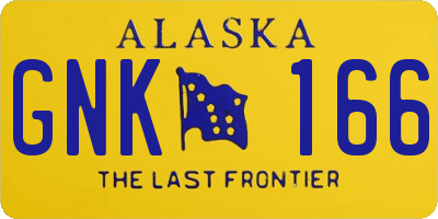 AK license plate GNK166