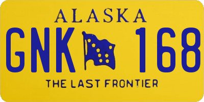 AK license plate GNK168