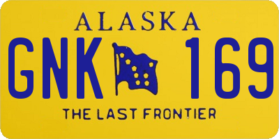 AK license plate GNK169