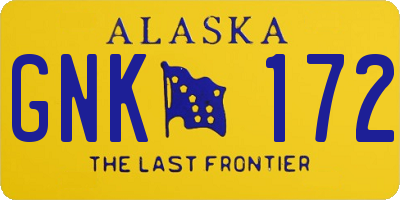 AK license plate GNK172