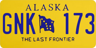 AK license plate GNK173