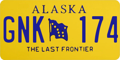 AK license plate GNK174