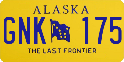 AK license plate GNK175