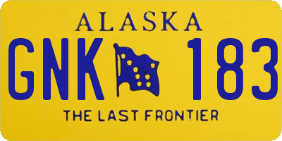 AK license plate GNK183