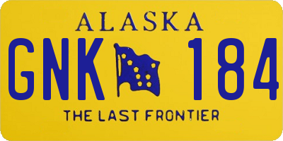 AK license plate GNK184