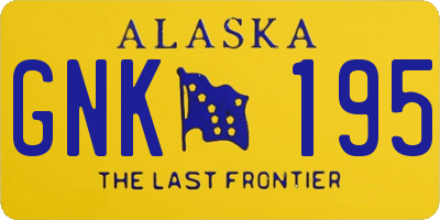 AK license plate GNK195