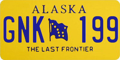 AK license plate GNK199