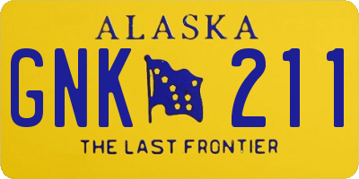 AK license plate GNK211
