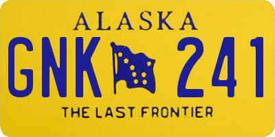 AK license plate GNK241