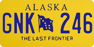 AK license plate GNK246