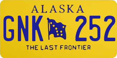 AK license plate GNK252
