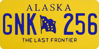 AK license plate GNK256