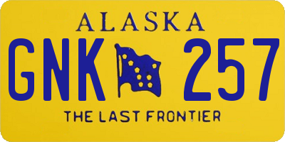 AK license plate GNK257