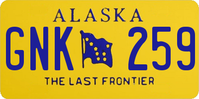 AK license plate GNK259