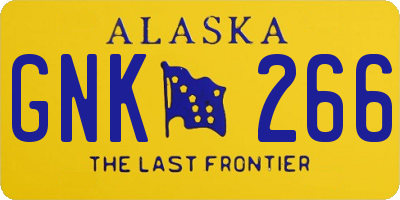 AK license plate GNK266