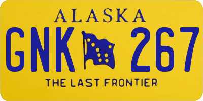 AK license plate GNK267