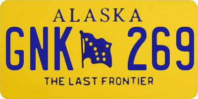 AK license plate GNK269