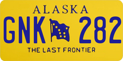 AK license plate GNK282