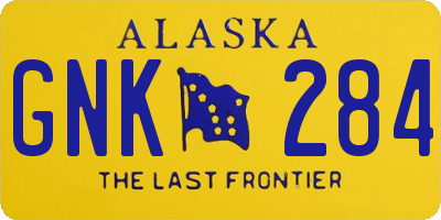 AK license plate GNK284