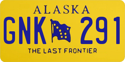 AK license plate GNK291