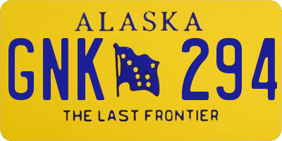 AK license plate GNK294