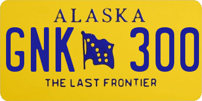 AK license plate GNK300