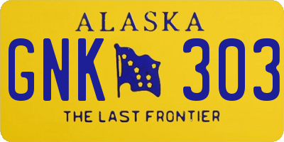 AK license plate GNK303