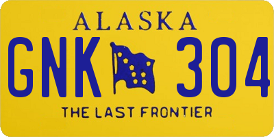 AK license plate GNK304