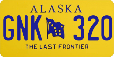 AK license plate GNK320