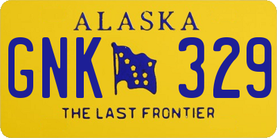 AK license plate GNK329