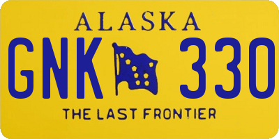AK license plate GNK330