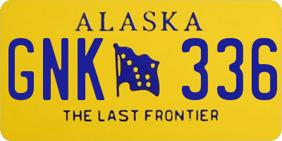 AK license plate GNK336