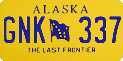 AK license plate GNK337