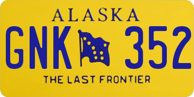 AK license plate GNK352