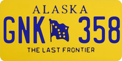 AK license plate GNK358