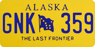 AK license plate GNK359